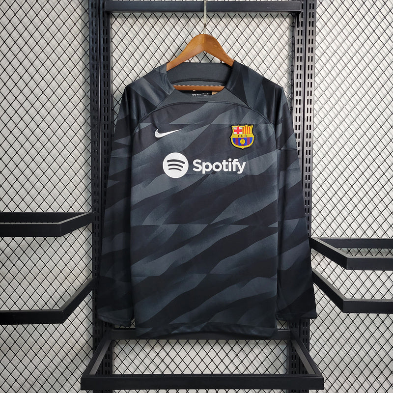 CAMISA MANGA LONGA DO BARCELONA  23/24 BLACK