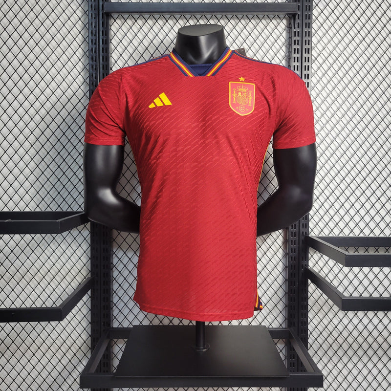 CAMISA VERSÃO PLAYER DA SELEÇÃO DA ESPANHA 22/23 VERMELHO