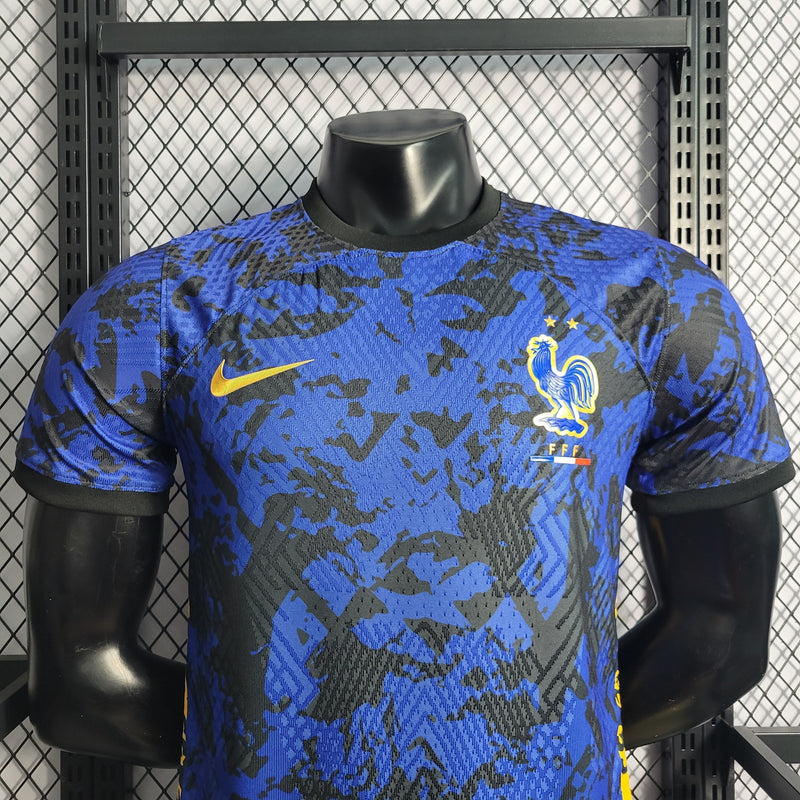 CAMISA VERSÃO PLAYER DA SELEÇÃO DA FRANÇA 22/23 AZUL TREINO