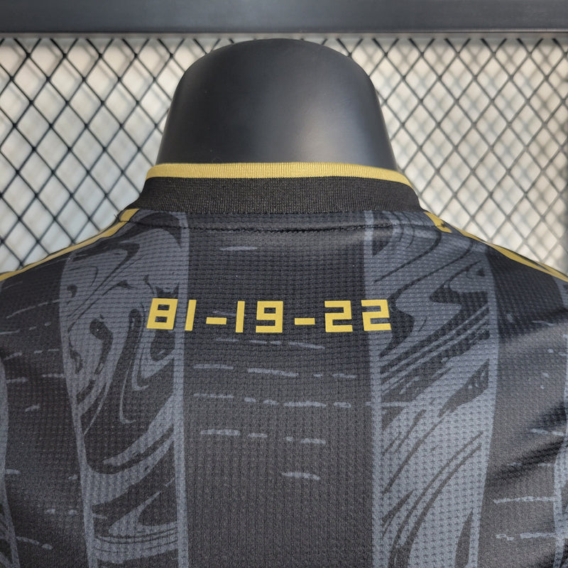 CAMISA VERSÃO PLAYER DO FLAMENGO 22/23 PRETO E DOURADO