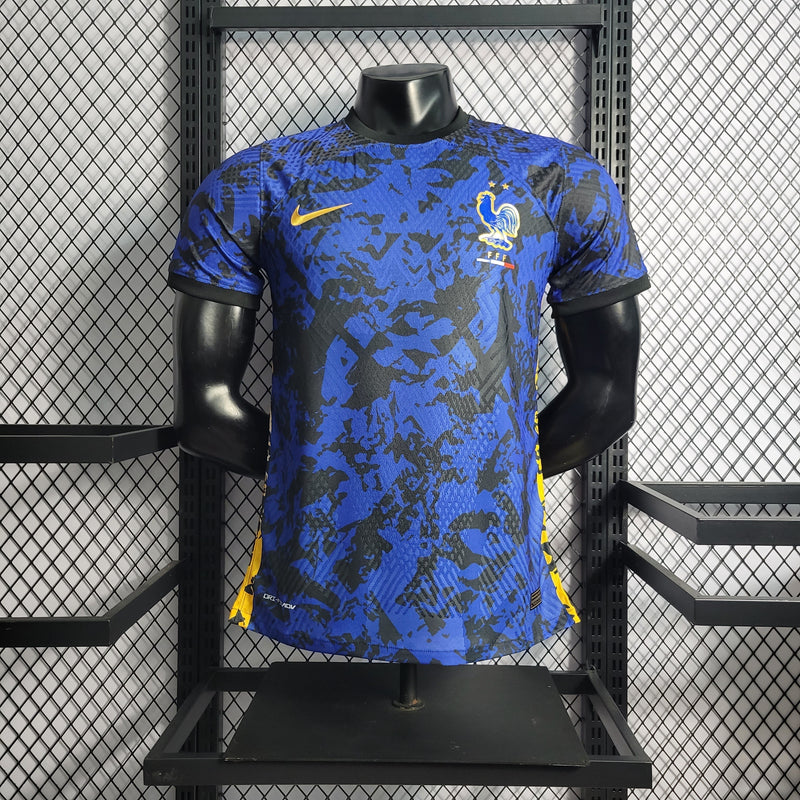 CAMISA VERSÃO PLAYER DA SELEÇÃO DA FRANÇA 22/23 AZUL TREINO
