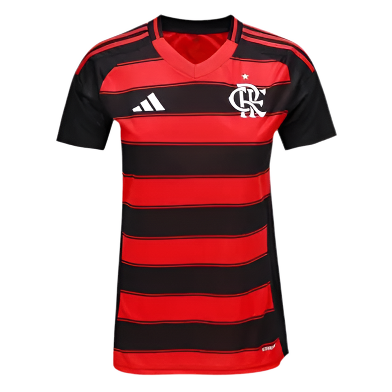 Camisa do Flamengo I 25/26 adidas Feminina Torcedora