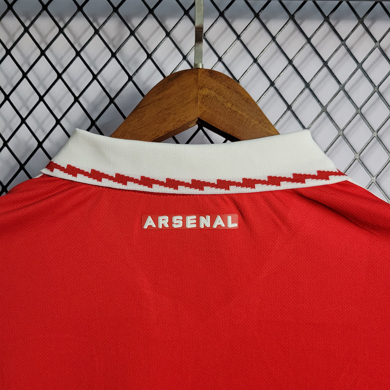 CAMISA MANGA LONGA DO ARSENAL  23/24 VERMELHO E BRANCO