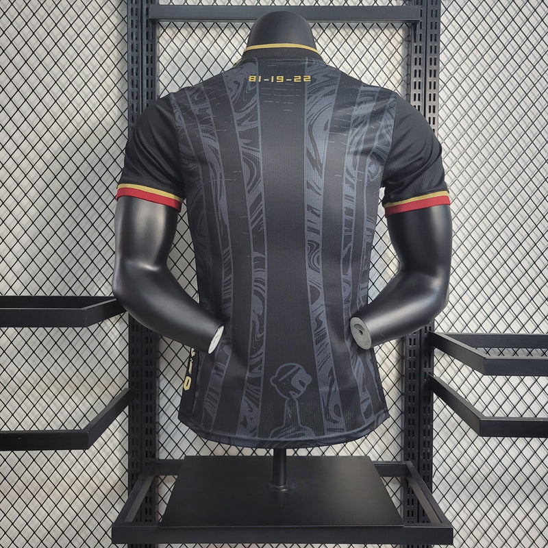 CAMISA VERSÃO PLAYER DO FLAMENGO 22/23 PRETO E DOURADO