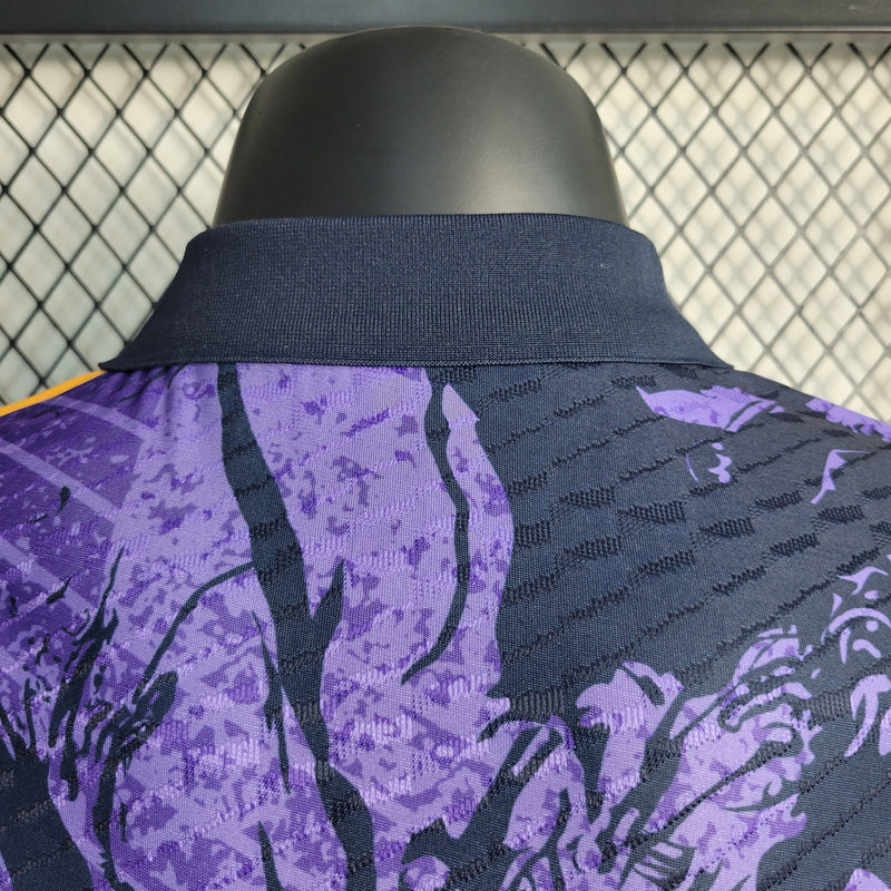 CAMISA VERSÃO PLAYER DO MANCHESTER CITY 23/24 ROXO EDIÇÃO ESPECIAL