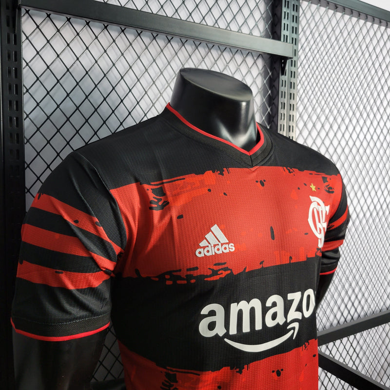 CAMISA VERSÃO PLAYER DO FLAMENGO 22/23 VERMELHO COMEMORATIVA