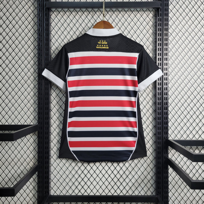 CAMISA FEMININA DO SANTA CRUZ 23/24 VERMELHO E PRETO