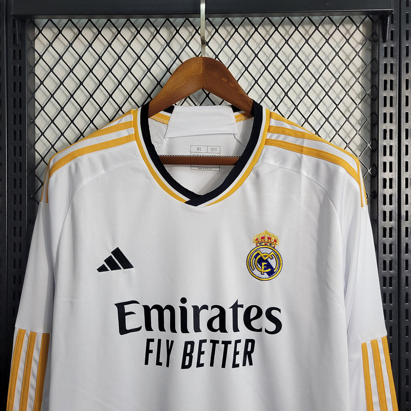 CAMISA MANGA LONGA DO REAL MADRID 23/24 BRANCO