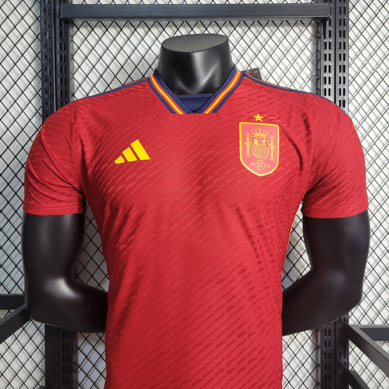 CAMISA VERSÃO PLAYER DA SELEÇÃO DA ESPANHA 22/23 VERMELHO