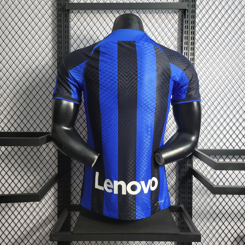 CAMISA VERSÃO PLAYER DO INTER DE MILÃO 22/23 AZUL E PRETO