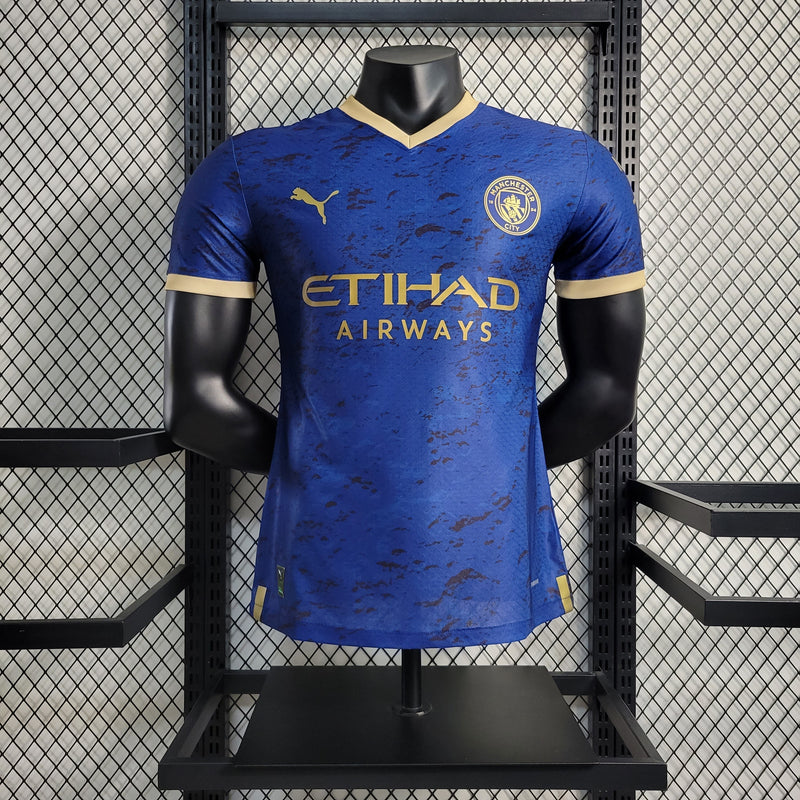 CAMISA VERSÃO PLAYER DO MANCHESTER CITY 23/24 AZUL EDIÇÃO ESPECIAL
