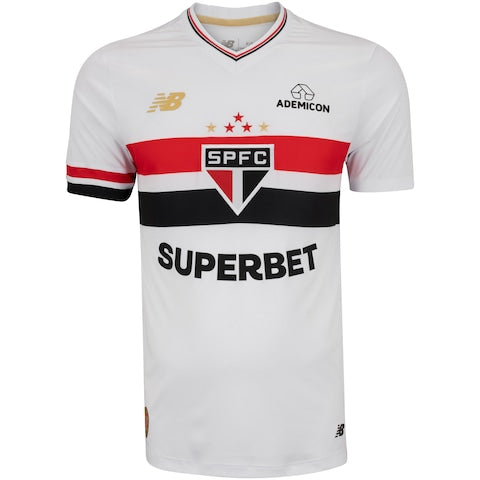 Camisa do São Paulo I 25 New Balance Masculina Torcedor