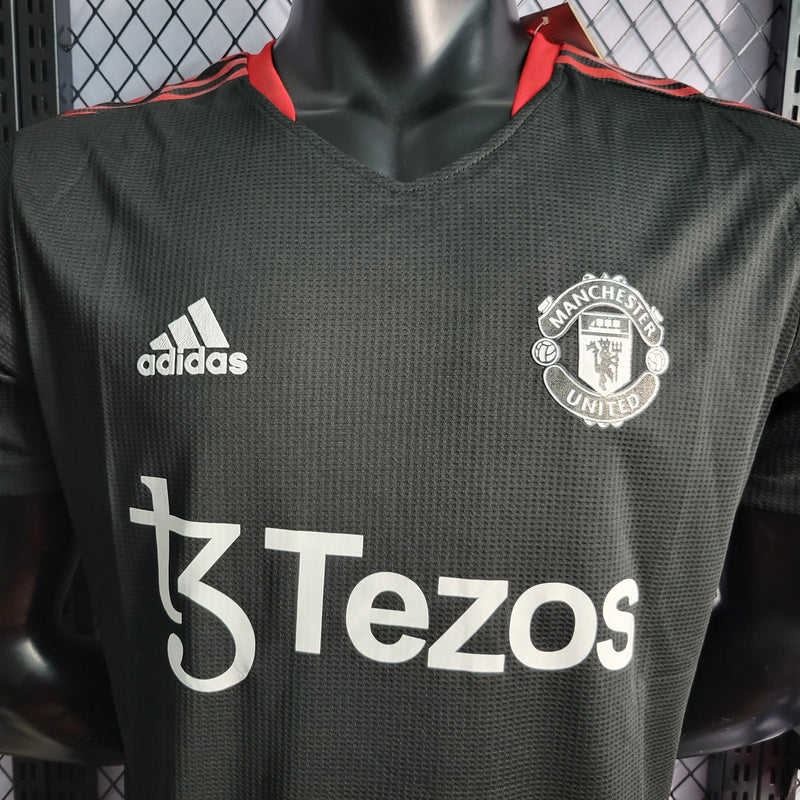 CAMISA VERSÃO PLAYER DO MANCHESTER UNITED 22/23 BLACK