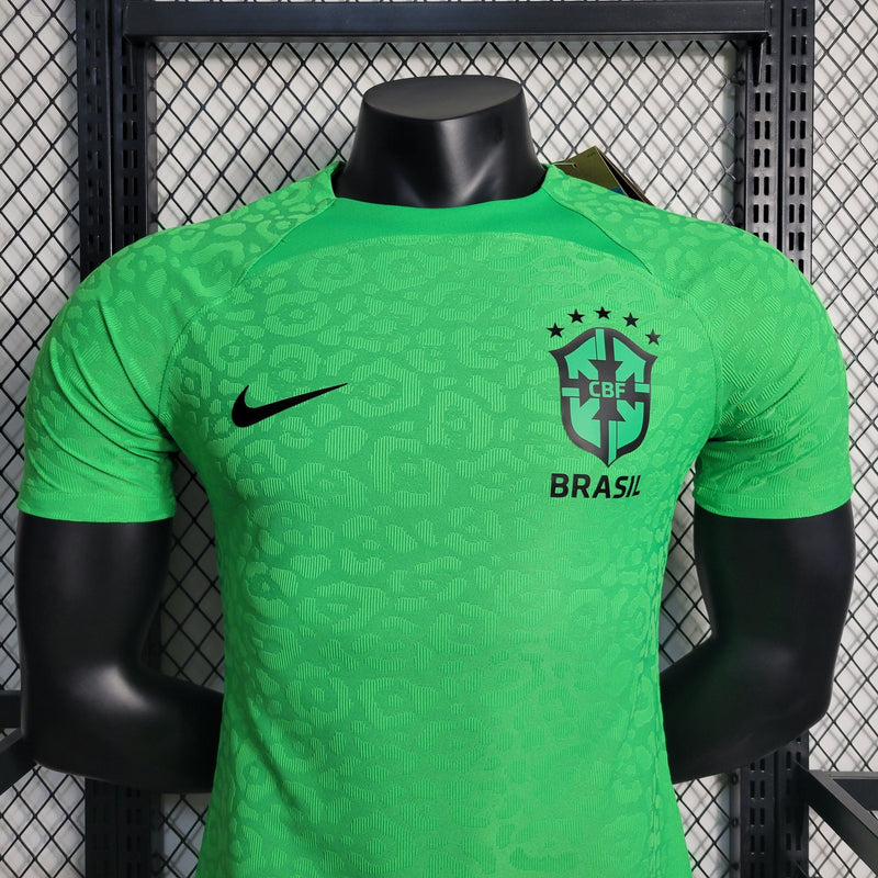 CAMISA VERSÃO PLAYER DA SELEÇÃO DO BRASIL 22/23 LEOPARD VERDE