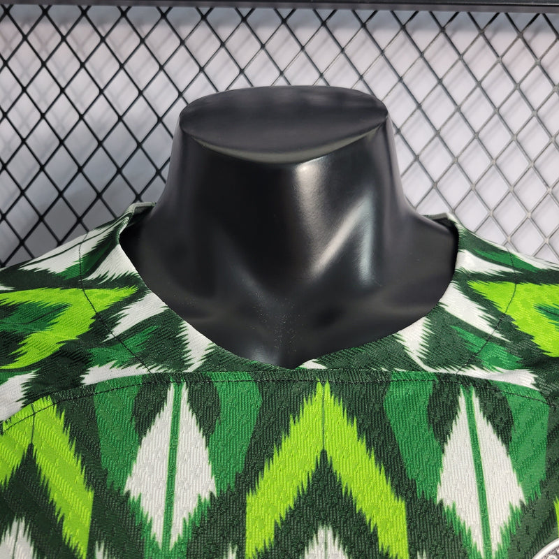 CAMISA VERSÃO PLAYER DA SELEÇÃO DA NIGÉRIA 22/23 BRANCO E VERDE