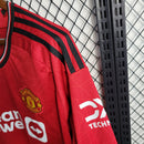 CAMISA MANGA LONGA DO MANCHESTER UNITED 23/24 VERMELHO