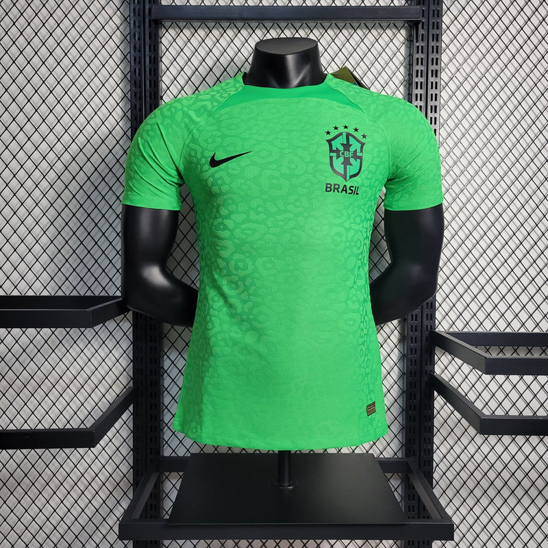 CAMISA VERSÃO PLAYER DA SELEÇÃO DO BRASIL 22/23 LEOPARD VERDE