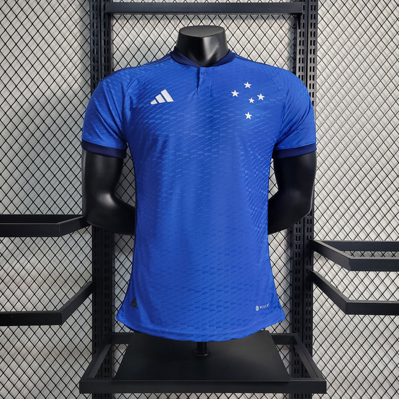CAMISA VERSÃO PLAYER DO CRUZEIRO 23/24 AZUL COMEMORATIVA
