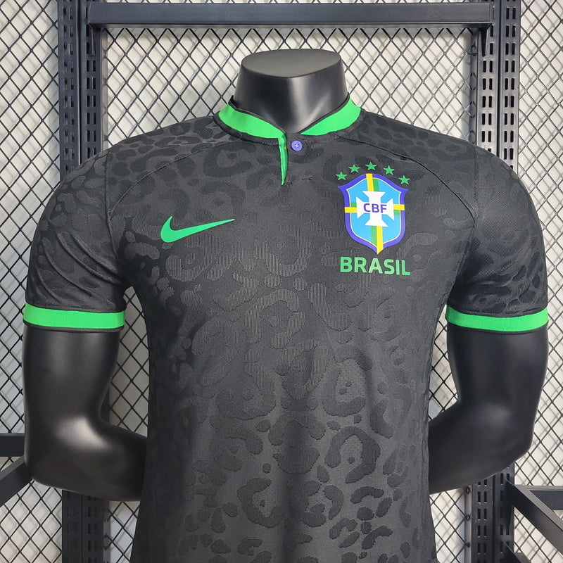 CAMISA VERSÃO PLAYER DA SELEÇÃO DO BRASIL 22/23 LEOPARD BLACK