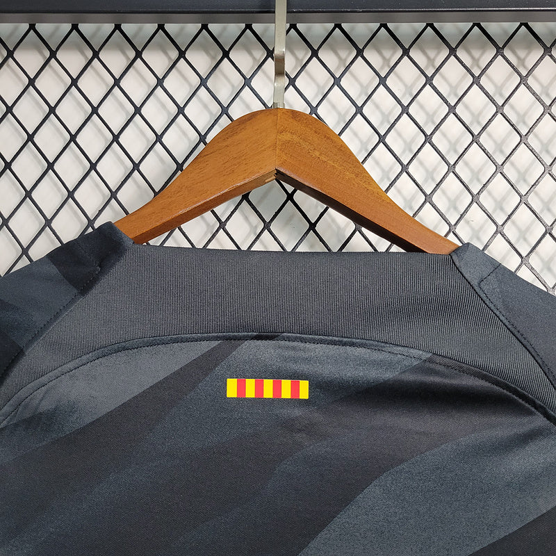 CAMISA MANGA LONGA DO BARCELONA  23/24 BLACK