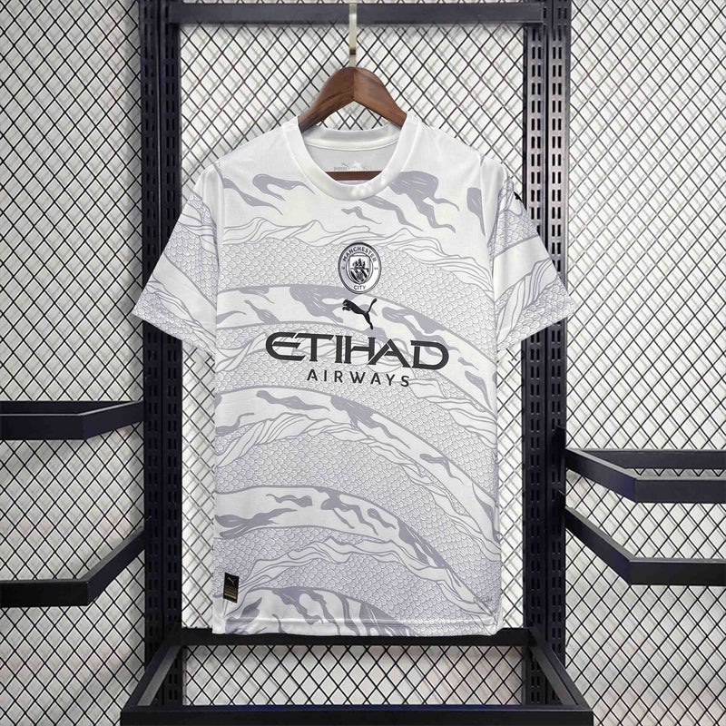 CAMISA DO MANCHESTER CITY 24/25 BRANCO EDIÇÃO ESPECIAL