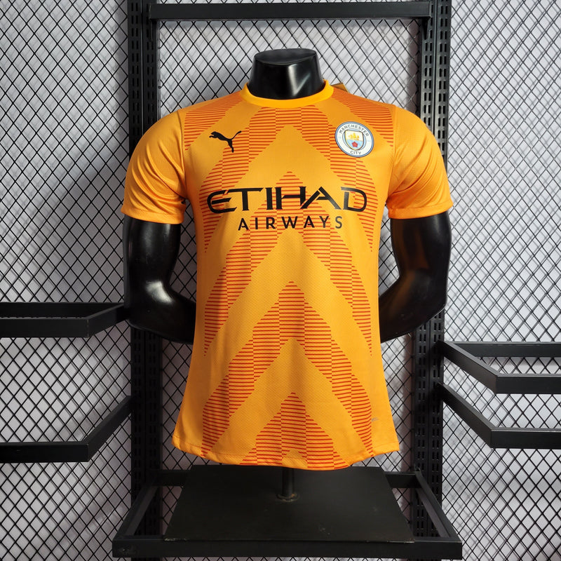 CAMISA VERSÃO PLAYER DO MANCHESTER CITY 23/24 LARANJA GOLEIRO