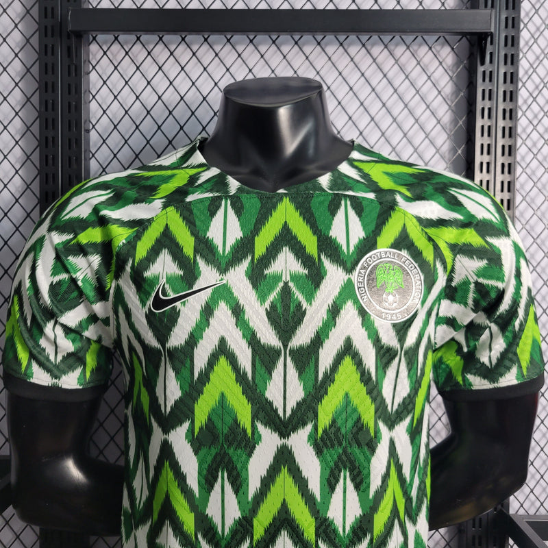 CAMISA VERSÃO PLAYER DA SELEÇÃO DA NIGÉRIA 22/23 BRANCO E VERDE