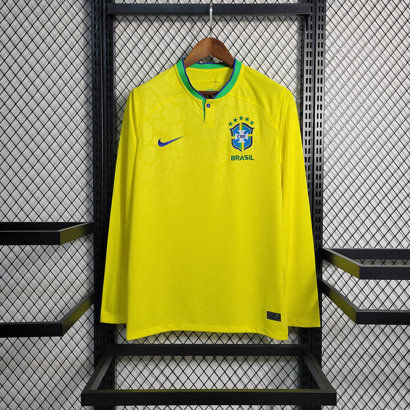 CAMISA MANGA LONGA DO BRASIL 23/24 AMARELO