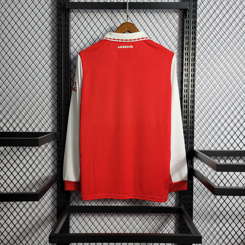 CAMISA MANGA LONGA DO ARSENAL  23/24 VERMELHO E BRANCO