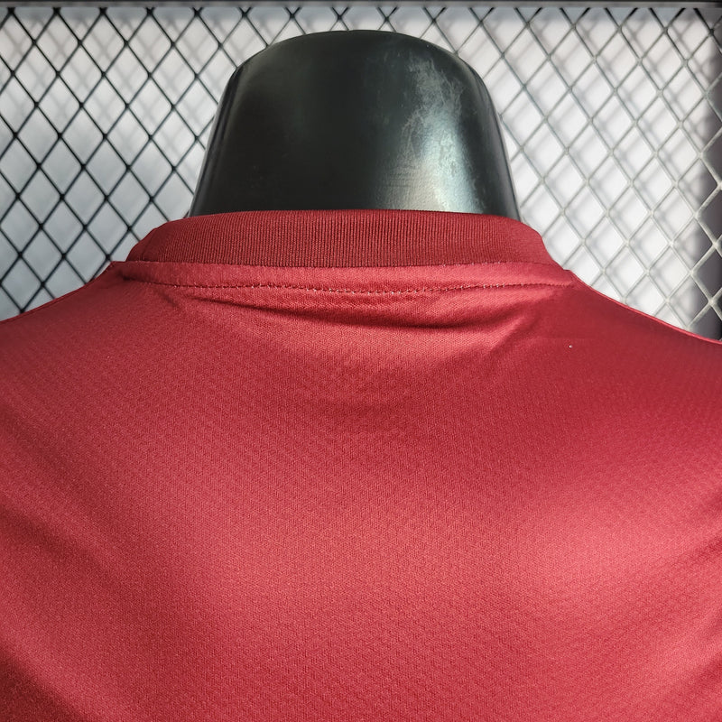 CAMISA VERSÃO PLAYER DO MANCHESTER CITY 23/24 RED GOLEIRO