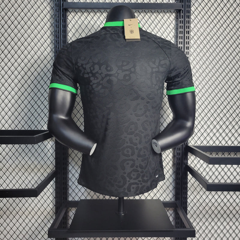 CAMISA VERSÃO PLAYER DA SELEÇÃO DO BRASIL 22/23 LEOPARD BLACK