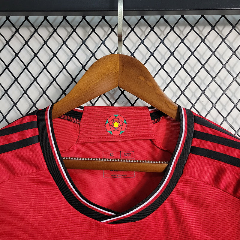 CAMISA MANGA LONGA DO MANCHESTER UNITED 23/24 VERMELHO